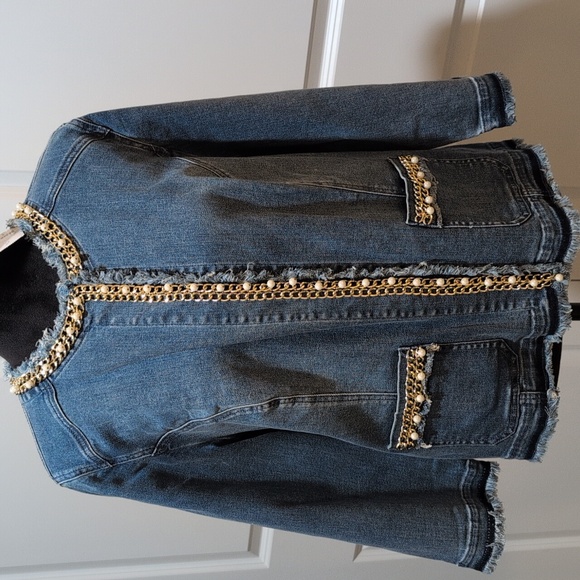 Chico's Jackets & Blazers - NWT Chicos Embellished Denim Jacket